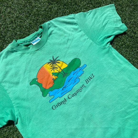 VTG 80’s Grand Canyon Lite Green Tee - Picture 4 of 5